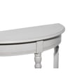 thumbnail image 5 of DecMode Cream Traditional Half Moon Shape Wood Console Table, 32"W x 32"H, 5 of 14