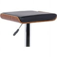 thumbnail image 2 of Armen Living Java Barstool, Chrome Finish with Walnut Wood and PU Upholstery, 2 of 4