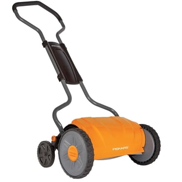Fiskars StaySharp Reel Mower, Manual Push Mower with Steel Blades