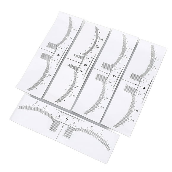 Eyebrow Ruler Stencils, Eyebrow Mapping Sticker Microblading Measuring Shaper Tool 100 Pack for Brow Extensions for All Face Shapes
