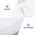 thumbnail image 4 of Lámpara de techo moderna con panel redondo LED de color blanco frío para dormitorio y cocina (24 W), 4 of 6
