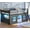 Black, variant on Afuhokles Low Loft Bed Twin Size with Tent, 5 Storage Drawers, LED Lights, Metal Loft Bed with Bookcase, Black