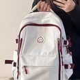 thumbnail image 3 of Mochila para mujer, estudiante de secundaria, alta capacidad, moda coreana, versátil, estilo universitario, mochila para estudiante de secundaria, 3 of 4