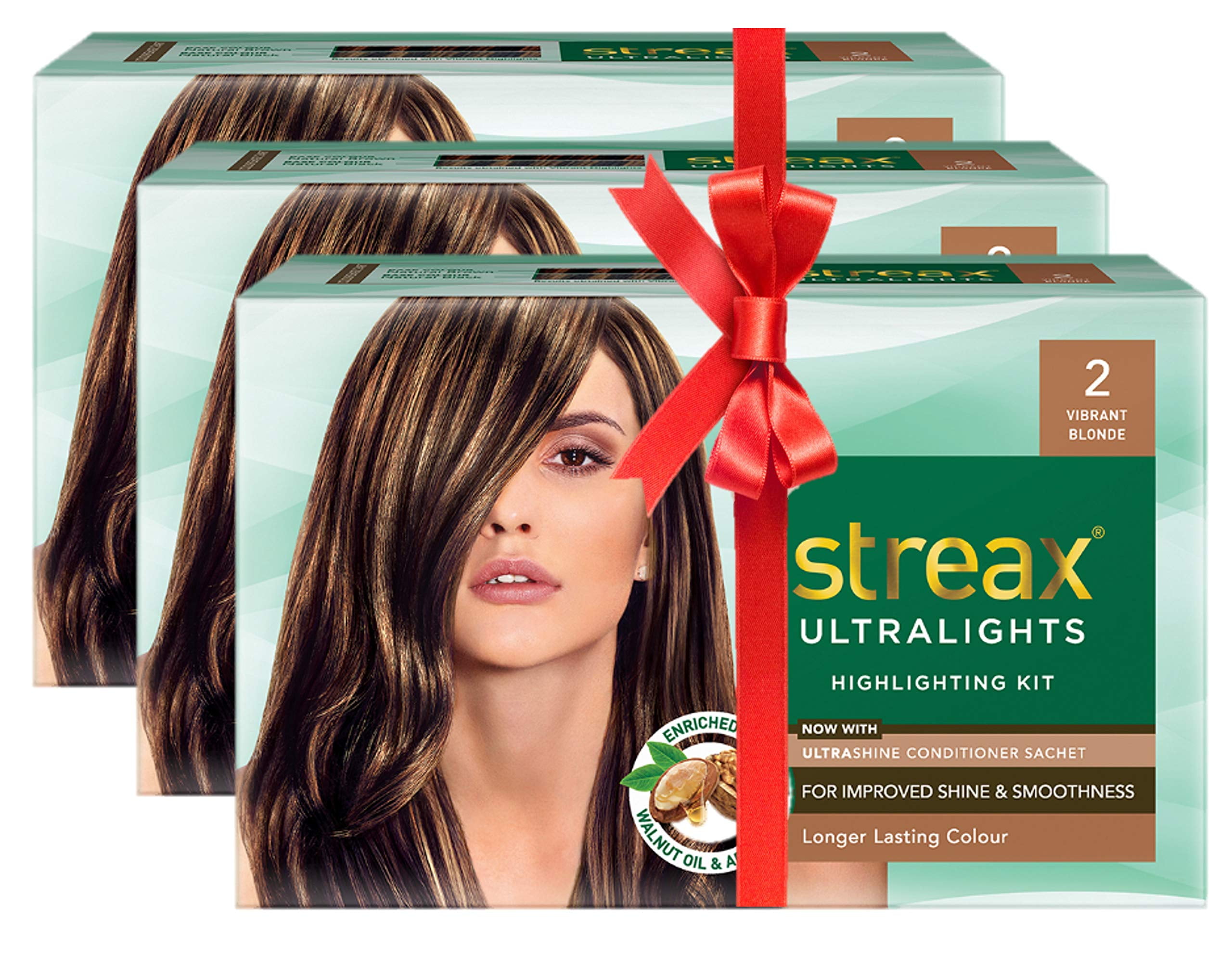 Streax Ultralights Hair Highlighting Kit - 60g (Pack of 3) (Vibrant blonde)  