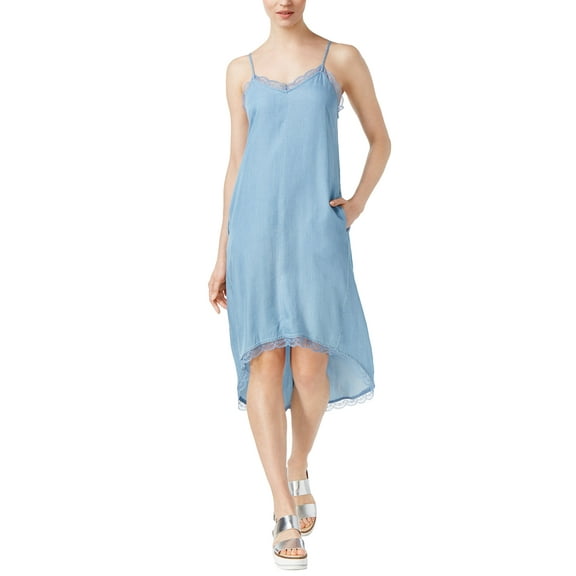 Rachel Rachel Roy High Low Slip Dress Light Wash L