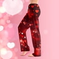 thumbnail image 2 of LUOGENLI Pantalon Décontracté pour Femme Ladies'025 Saint-Valentin Mode Décontractée Pantalon Décontracté Imprimé Pantalon Décontracté pour Femmes Coupe Régulière Taille Élastique Pantalon Habillé Décontracté pour Femme Extensible Rouge G, 2 of 6