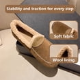thumbnail image 3 of Yunkctuk Womens Outdoor Slippers, Comfortable Fluffy Wool Autumn Casual Shoes for Women, Non-slip Rubber Womens Shoes, Home Office Womens Shoes, 3 of 7