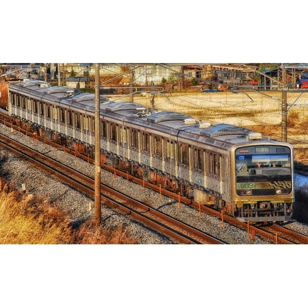 Name Train Wall Mount Acrylic Face Mounted Prints Railroad Train Outside Japan Passenger Print 14 x 11. Worry Free Wall Installation - Shadow Mount is Included. ()