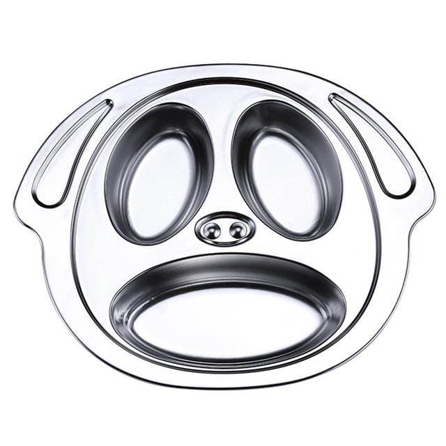 Assiettes Compartimentées pour Bébé Tout-Petits Auto-Alimentation Entraînement Rangement Bol Compartimenté