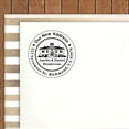 thumbnail image 1 of Printtoo Round Custom Our New Address Rubber Stamp Self Inking House Design Personalized Stamper, 1 of 6