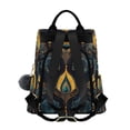 thumbnail image 2 of FORMRS Women's Travel Backpack Purse Anti-Theft Hidden Pockets Casual Shoulder Bag, Navy Blue Art Pattern, 2 of 7