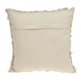 thumbnail image 2 of Nassau Collection Hand Woven Solid Shag Square Throw Pillow - 18" - Beige and White, 2 of 4