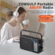 thumbnail image 2 of Radio AM FM, portátil con Bluetooth, operación por batería o CA, antena telescópica, dial grande, conector para audífonos, para adultos mayores, hogar, emergencia, 2 of 7