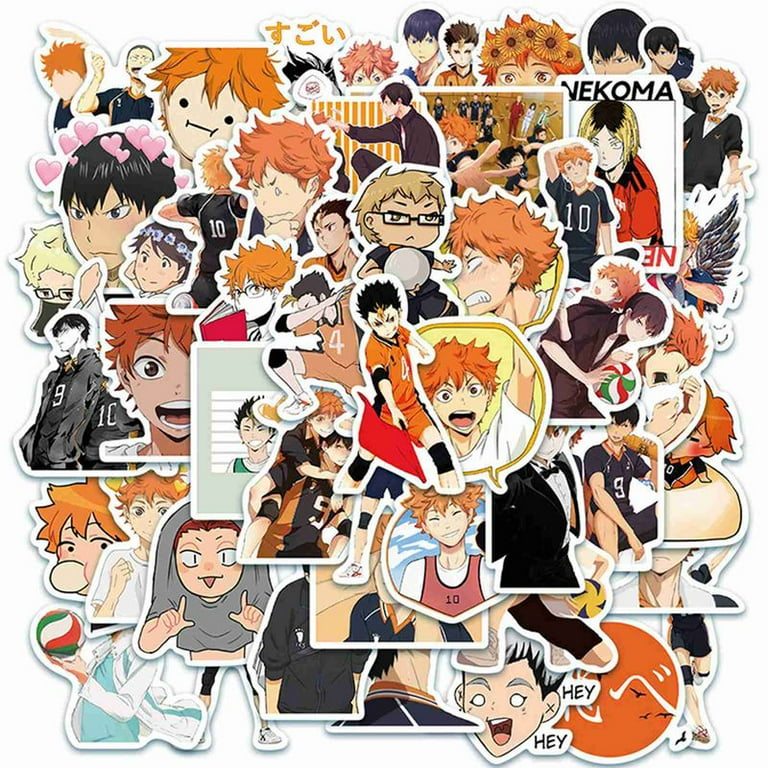 Taicanon 50Pcs Anime Haikyuu Stickers, Waterproof Vinyl Stickers for Kids  Teens Adults for Water Bottles Laptop Phone 