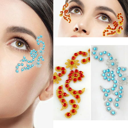 Eye Crystal Rock Jewel Rhinestone Glitter Face Eye Brow Shadow Sticker Face Gems 1 (Best Makeup Ideas For Blue Eyes)