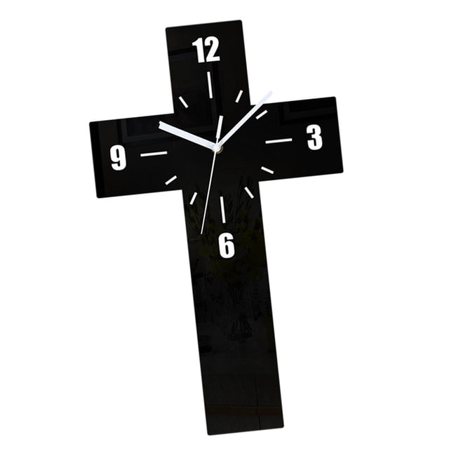 Modern Wall Clock Decor Accessory Acrylic Wall Clock Decorative Clocks for Walls Black