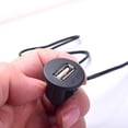 thumbnail image 3 of EKYLIN Universal Auto USB Extension Cable Dashboard Flush Mount for Car Radio Stereo Android Wince Head Unit DVD CD Media Player 3 Feet, 3 of 4