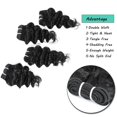 thumbnail image 4 of Deep Wave Bundles Human Hair 4 Bundles 12A Brazilian Virgin Human Hair 100% Unprocessed Natural Color Brazilian Human Hair Weave Extensions (8"8"8"8"), 4 of 9