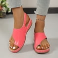 thumbnail image 2 of Flip Flops Arch Support Womens Orthopeic Wedge Sandals Adjustable Slingback Casual Summer Walking Shoes Pink Size 7.5, 2 of 8