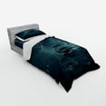thumbnail image 2 of Ambesonne Landscape Bedding Set 3 Pcs, Pirate Vintage Ship, Twin, Dark Cadet Blue White, 2 of 2