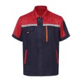 thumbnail image 4 of Sxiwei Men's Work Coat Jacket Reflective Multiple Pockets Workwear Workshop for Machine Workers Red&Navy Blue 170/L, 4 of 7