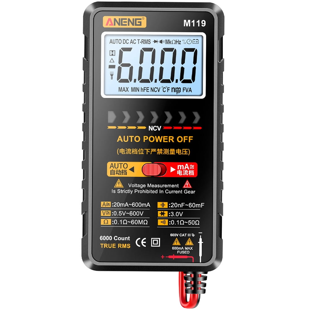 NUOLUX Digital Multimeter Ammeter Ohmmeter Diode Connectivity Detector Multi Tester