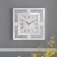 thumbnail image 2 of Maklaine 20" Engineered Wood and Royal Cut Crystal Frame Wall Clock in Clear, 2 of 6