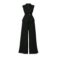 thumbnail image 4 of Purcolt Women's 2 Piece Outfits Sleeveless Suit Vest and Wide Leg Pants Business Casual Blazer Sets Matching Work Office Outfits, 4 of 9