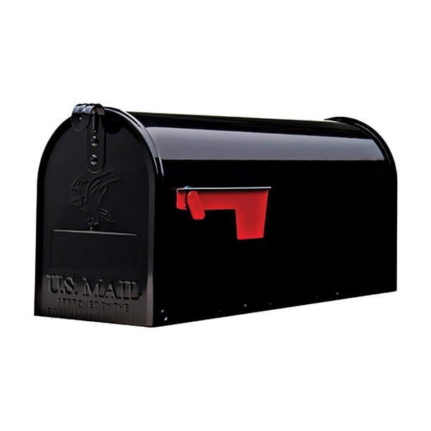 Gibraltar Mailboxe Elite Medium, Steel, Post Mount Mailbox, Black