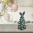 thumbnail image 2 of Lksixu Glowing Rabbit Tree Ornaments, Easter Decoration Ceramic Bunny Tree with Colorful LED Light Bulbs Battery Operated Bunny Tree Lamp Light Up Rabbit Figurine Collectione Tabletop Gifts for Kids, 2 of 7