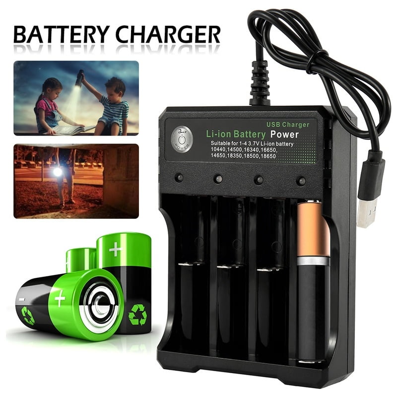 EBL USB Dual Charger For Li-ion 18650 16340 14500 26650 18500 Multi Batteries 