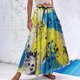 thumbnail image 3 of Faldas de cintura elástica con volantes fruncidos informales con estampado de vendaje para mujer a la moda Wmkox8yi  FGJ2142, 3 of 3