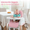 thumbnail image 3 of Bebbly Silla Alta para Bebé con Patas de Madera Antiderrapante Asiento Ergonómico con Charola y Arnés de Seguridad Ideal para Comer o Jugar Niños y Niñas desde 6 Meses Moderna y Fácil de Limpiar, 3 of 8