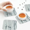 thumbnail image 4 of Leather Coasters with Heat-resistant for Drinks, Christmas Deer Pattern Cup Coasters Cup Pad Mat for Tabletop Protection, Coffee Table, Office Desk and Housewarming Gift, 4 of 5