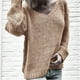 thumbnail image 5 of Qarigey Suéter de manga larga con cuello para mujer y adolescente, camisa de punto básica cálida para mujer, ropa de moda, accesorios Prendas para la parte del cuerpo SG Khaki Qarigey AP009144-10, 5 of 6