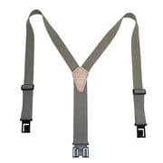 Perry Suspenders Mens Elastic Hook End 1 1/2 Inch Suspenders - Grey, Regular