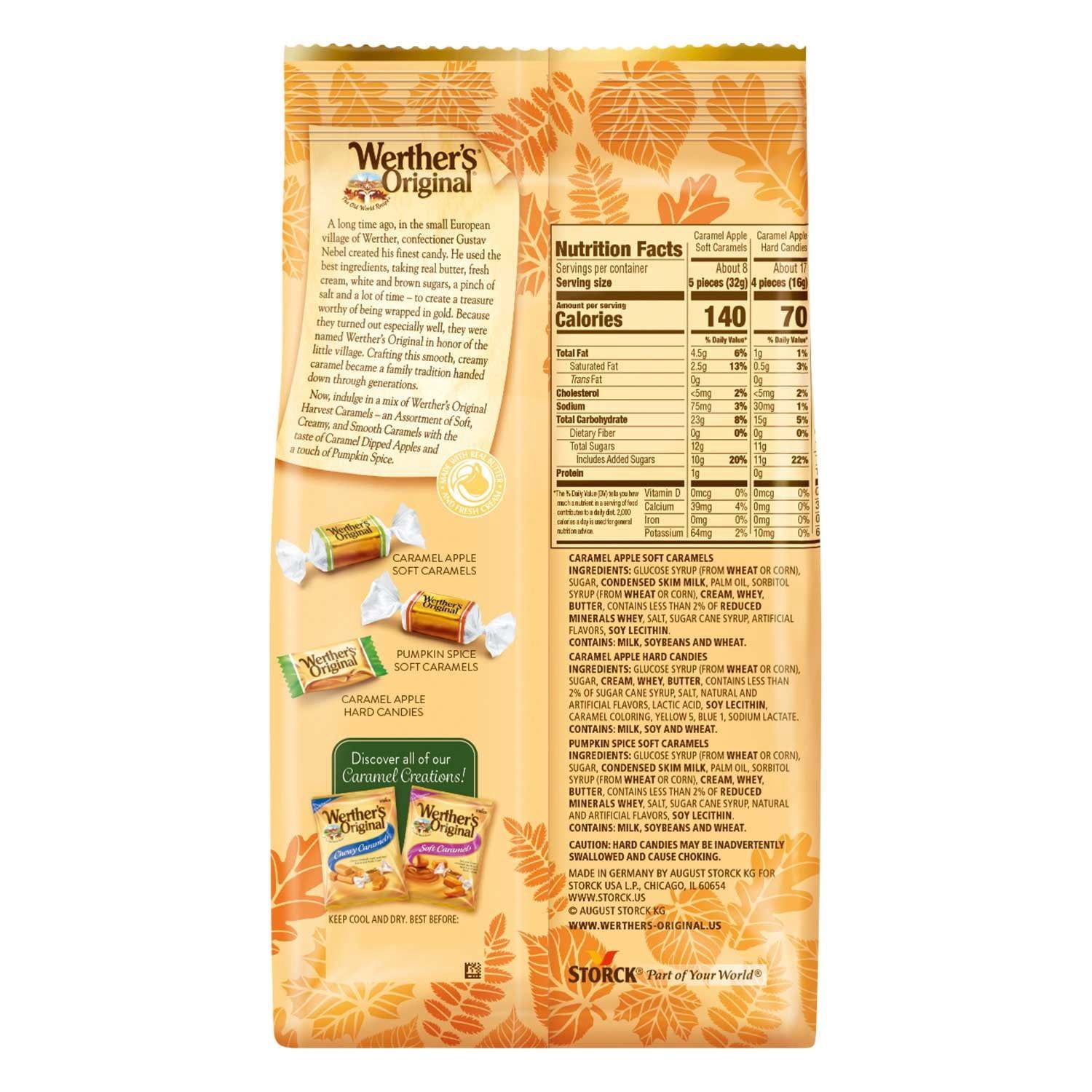 Werther's Original Individually Wrapped Harvest Caramel Assortment, 28 Ounce