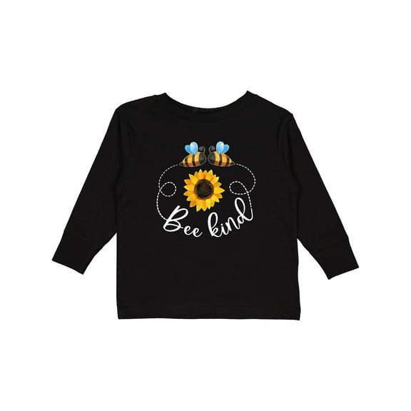 Inktastic Bee Kind Bees and Sunflower Boys or Girls Long Sleeve Toddler T-Shirt