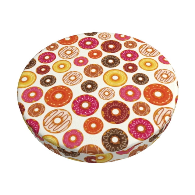Balery Donut Fundas de asiento para taburete de bar redondo de tela de terciopelo ajustables que protegen de arañazos y manchas para sillas de 14 a 17 pulgadas.-13 inch