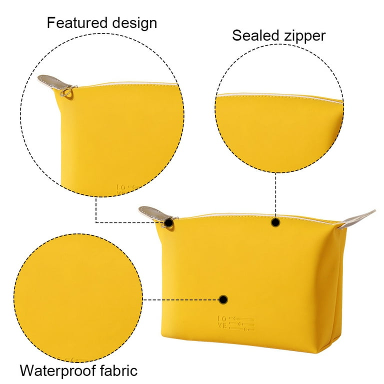 14 oz Yellow Canvas Zipper Bag - 10.5 x 5.5 - Compact Zipper