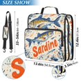 thumbnail image 2 of FORMRS Zipper Binder with Shoulder Strap 2-inch Ring 500 Sheet Capacity File Bag, Blue Sardines Pattern, 2 of 5