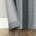 thumbnail image 4 of Sun Zero Dresden 2-pack Slub Detail Magnetic Closure 100% Blackout Grommet Curtain Panel Pair, 37"W x 63"L, Denim Blue, 4 of 8