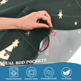 thumbnail image 3 of Yayeee Kitchen Curtains Tier Pair Light Filtering 27"x24" Rod Pocket Short Cafe Window Panel, Green Christmas Trees, 3 of 7