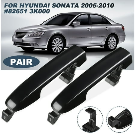 2pcs Door Handle Outside Black Lh Rh For Hyundai Sonata 2005 2006