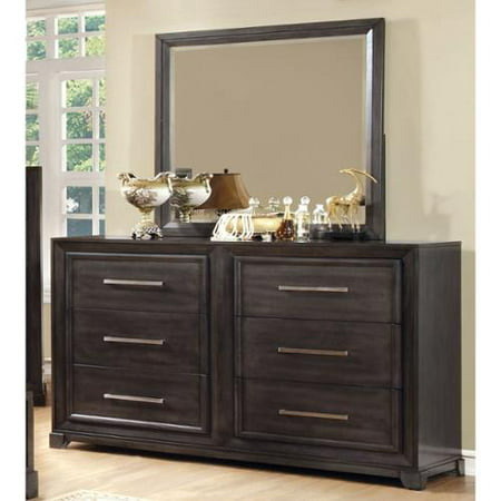 Furniture Of America Nini Grey 2 Piece Dresser And Mirror Set