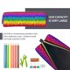 thumbnail image 5 of Easygdp Bright Rainbow para Estuche de Lápices de Cuero, Estuche de Papelería de Cuero, Estuche de Gran Capacidad con Cremallera, 5 of 7