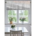 thumbnail image 4 of Curtain Valance for Windows,Boho Beach Waves Gray Gradient Kitchen Valances Rod Pocket Short Curtains,Summer Seaside Spray Window Treatment Panel for Bedroom Bathroom 54"x18", 4 of 7