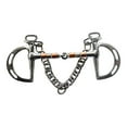 thumbnail image 3 of Colaxi Horse Bit Horse Training Equestrian Accessories Supplies Snaffle Bit with Curb Hook Chain for Training Horse Riding Equipment 12.7cm, 3 of 10