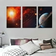 thumbnail image 3 of Nawypu Solar system planets Canvas Wall Art Print, Outer Space Artwork 12''x16''X3 Panels, 3 of 4