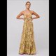 thumbnail image 3 of Vestido de Verano con Estampado Floral para Mujer, con Tirantes Finos, Aberturas y Lazo en la Parte Delantera, Holgado, Estilo Bohemio. Amarillo-Verde M, 3 of 5